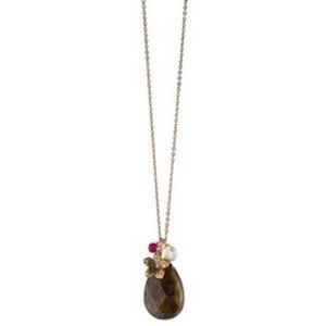 Danielle Stevens 10k Gold Labradorite Necklace NEW